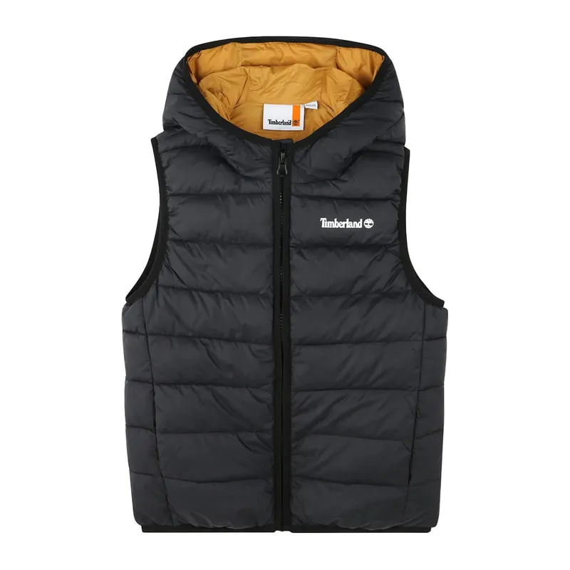 Sleeveless jacket with integrated hood