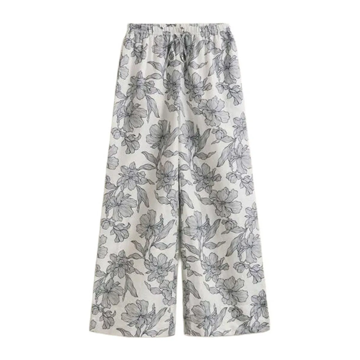 Women's floral linen pants