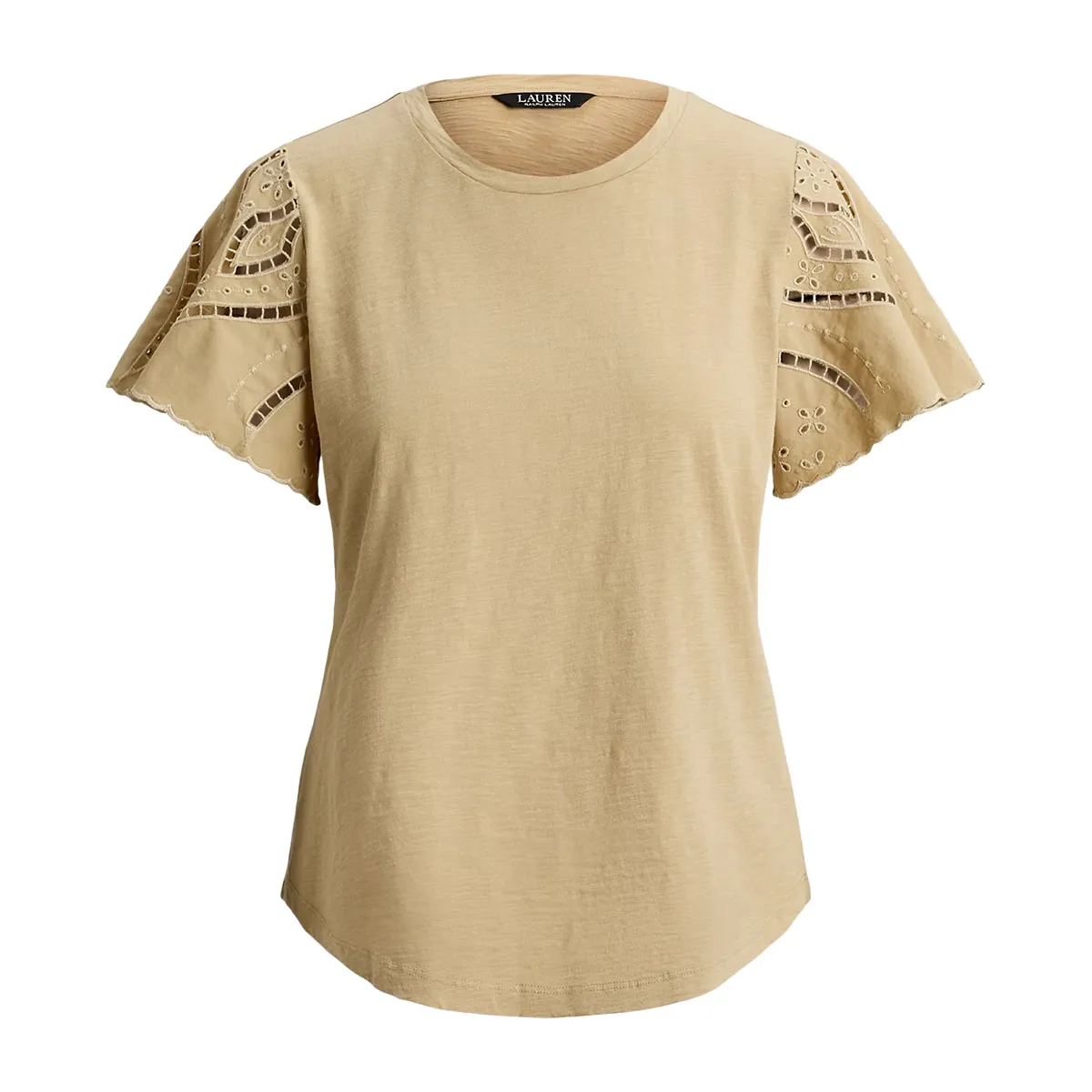 Blouse with perforated design on the sleeves
