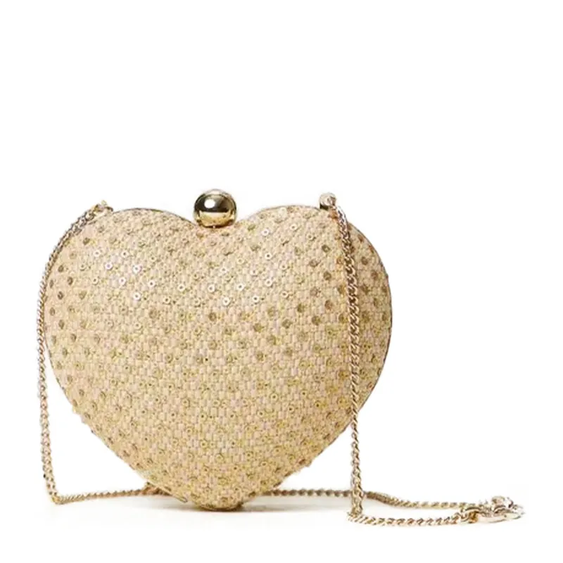 Womens heart-shaped shoulder bag
