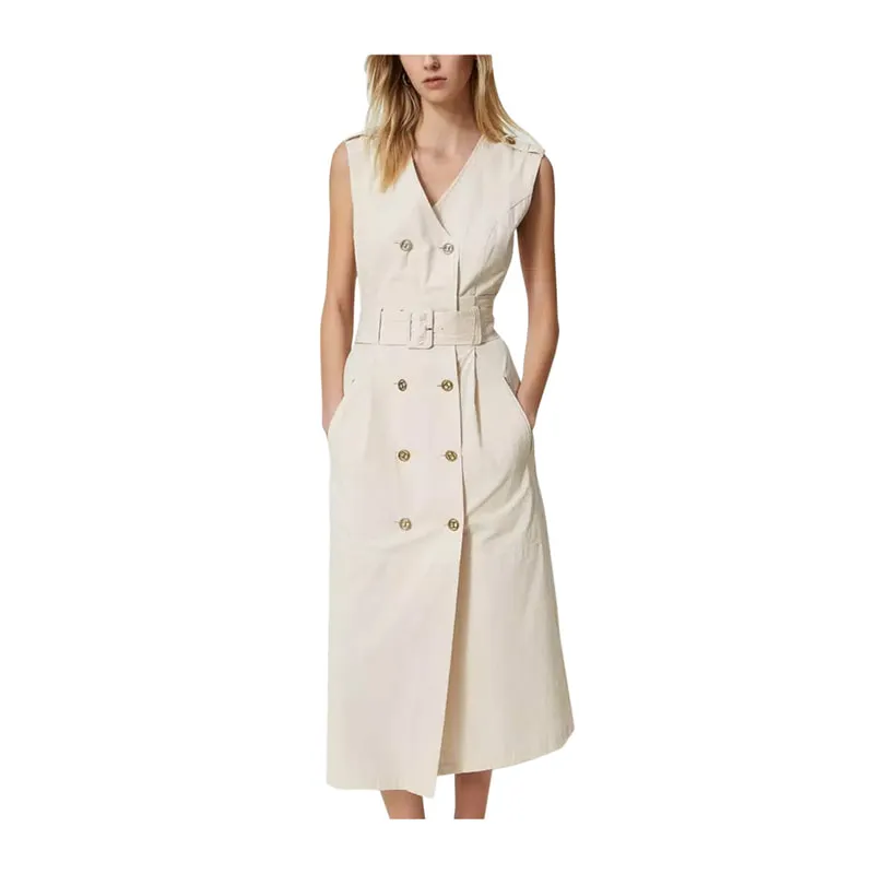 Midi poplin dress