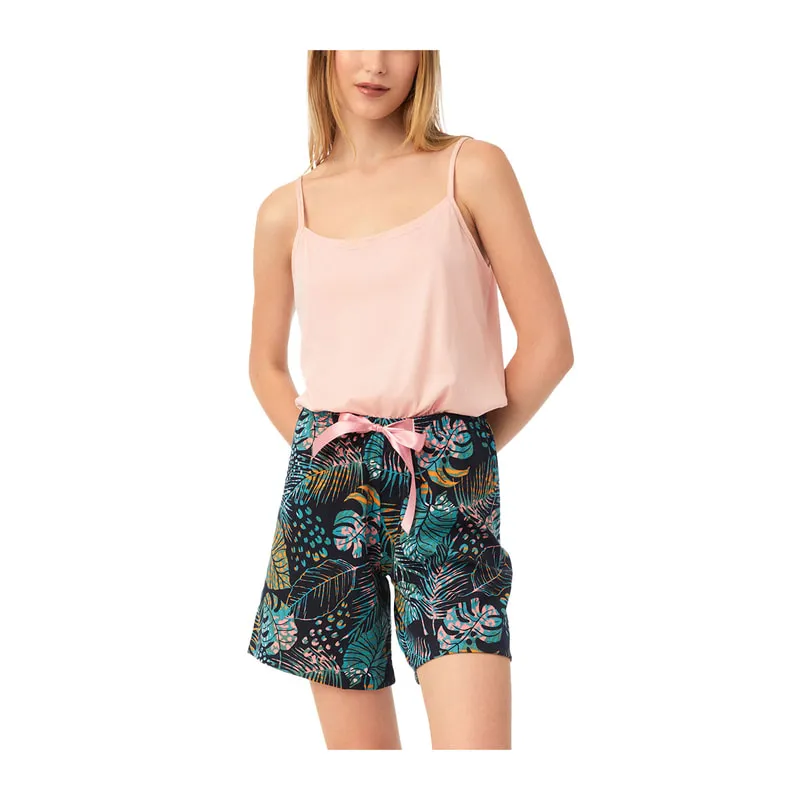 Printed pyjama long shorts