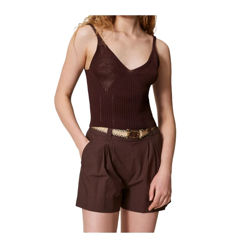 Poplin Shorts with Belt