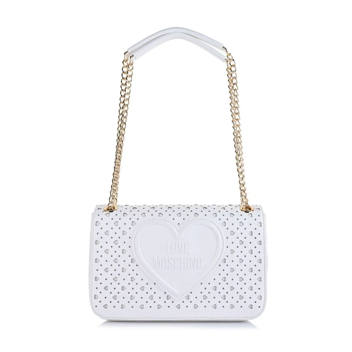 Shoulder bag with perforated details
