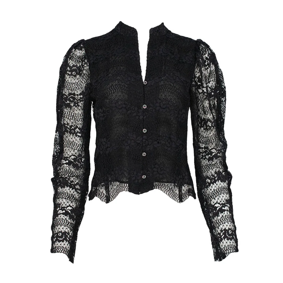 Women's macrame lace shirt