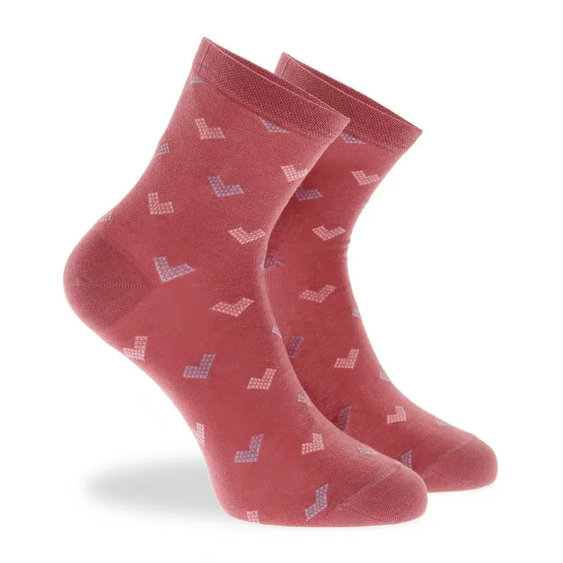 Cotton hearts quarter socks