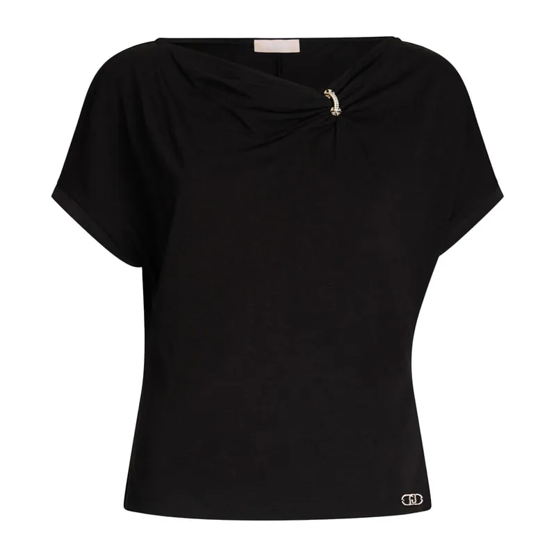 Asymmetrical neckline top