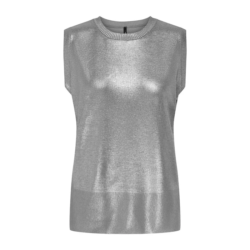 Top with Silver look