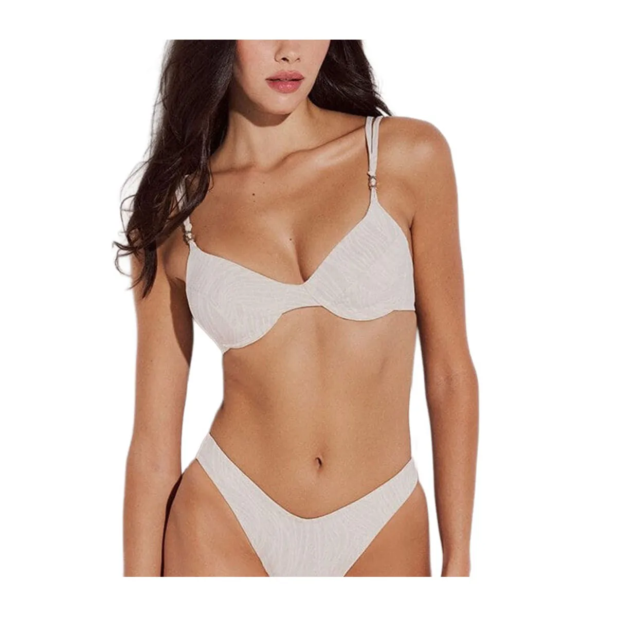 Jacquard bikini top