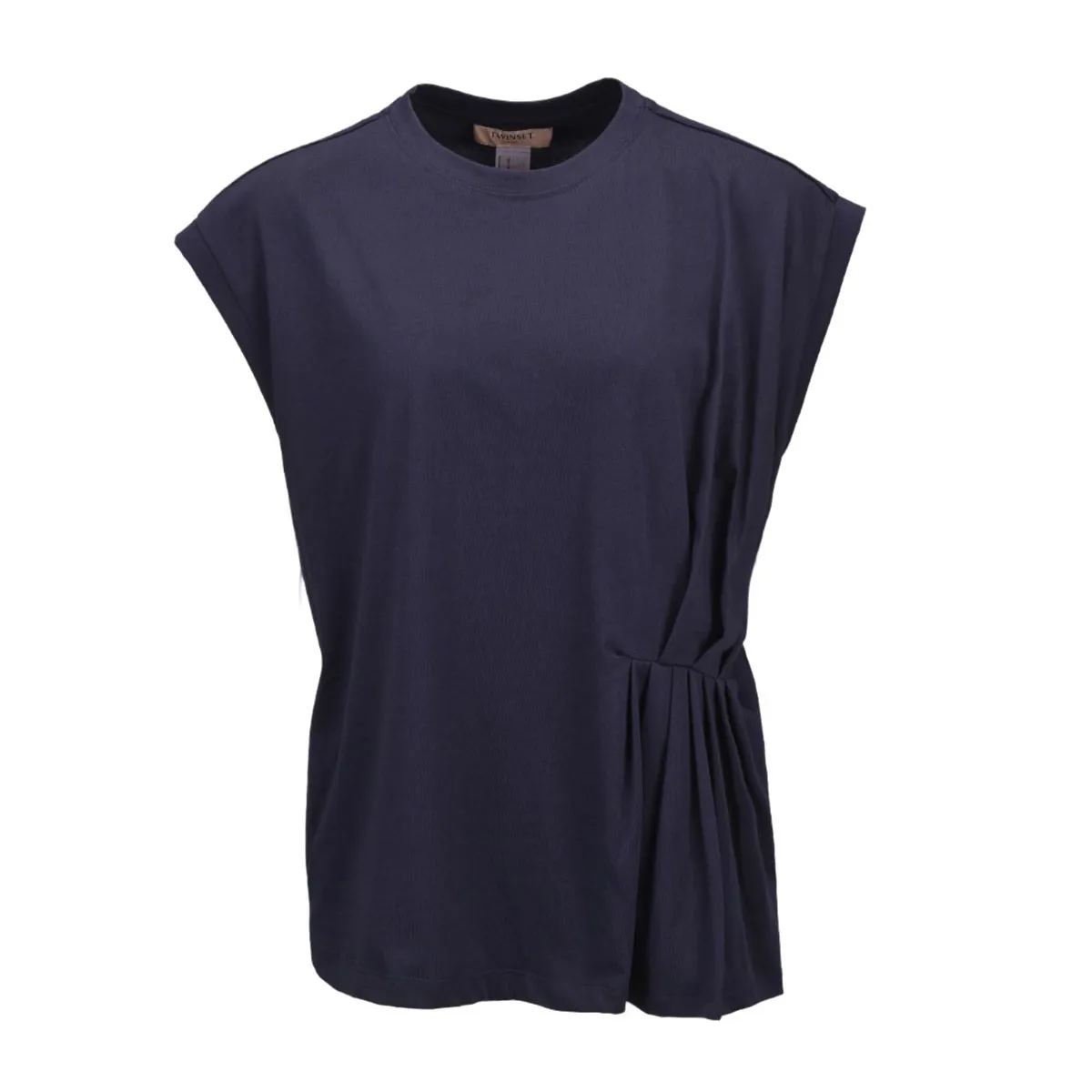 Women's blouse with asymmetric hemline