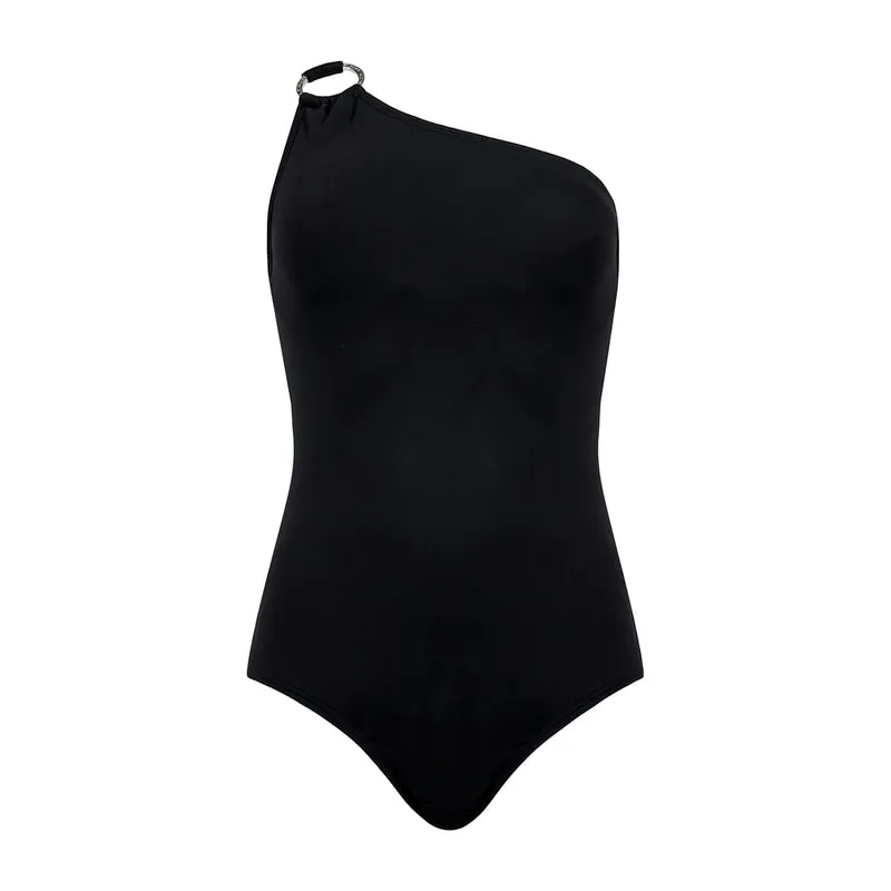 One-shoulder swimsuit