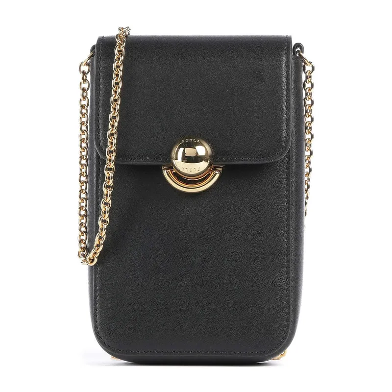 Women's leather crossbody phone case