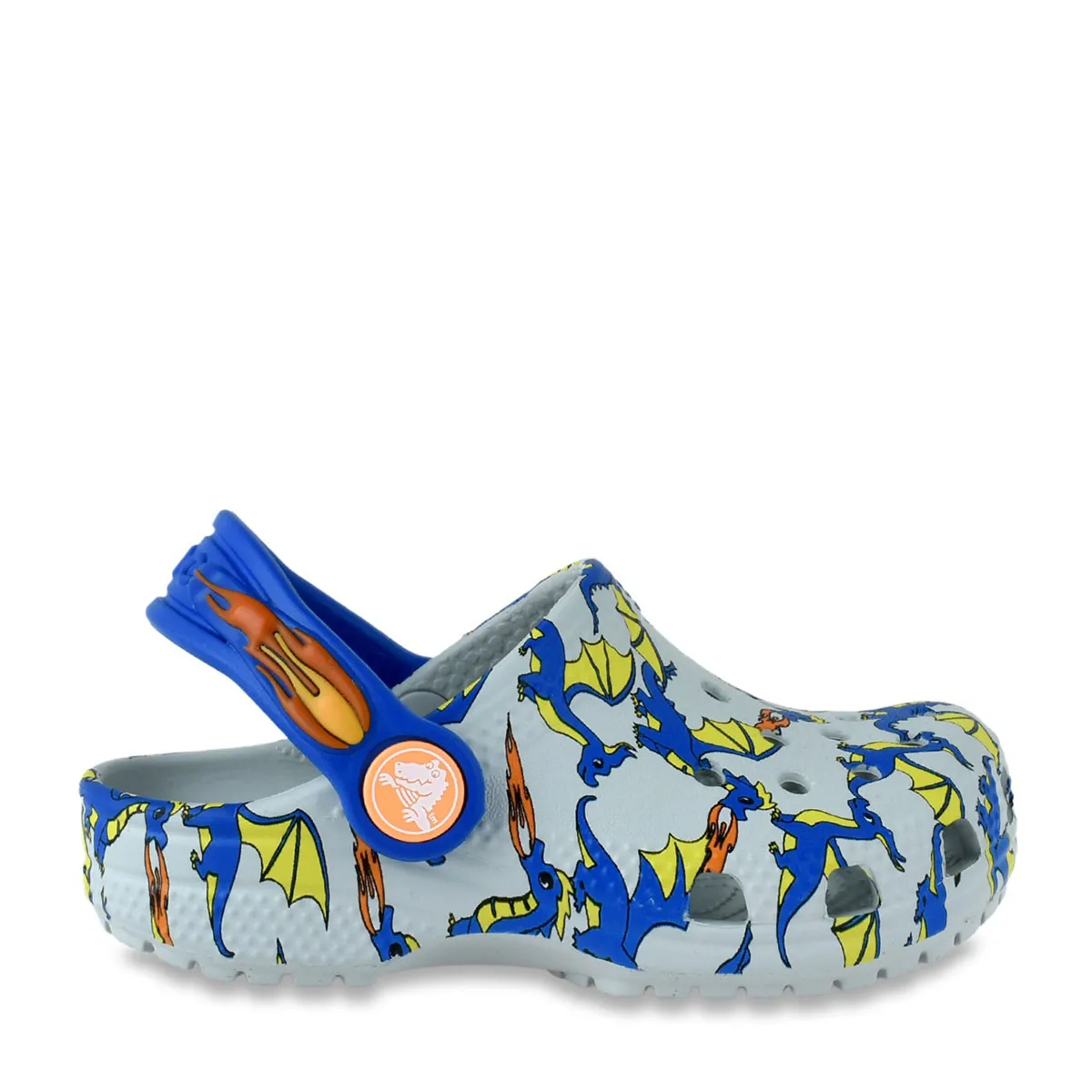 Children's clogs with dragon design