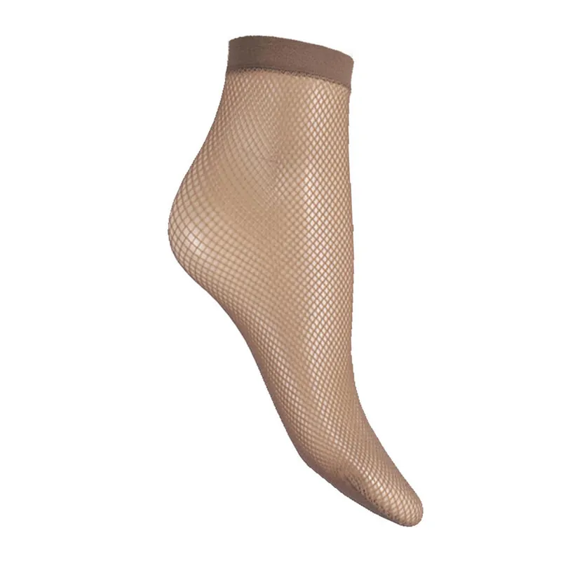 Ankle high fishnet socks