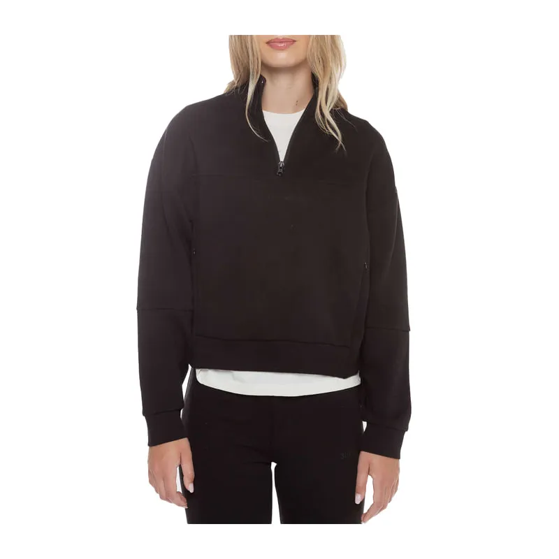 Sweatshirt with neck zip closure