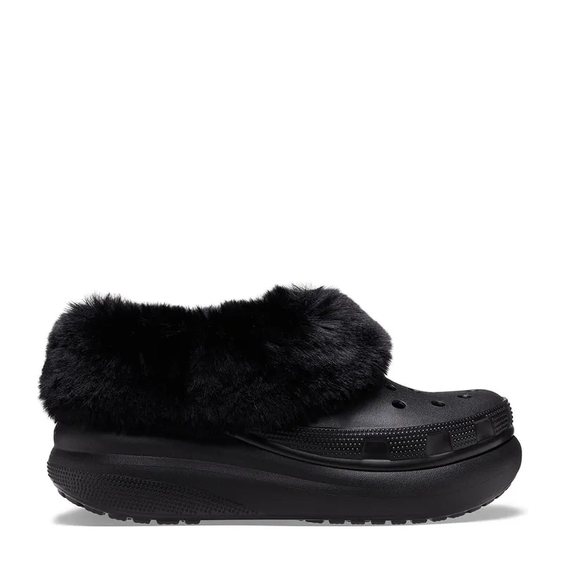 Clogs with platform and warm lining