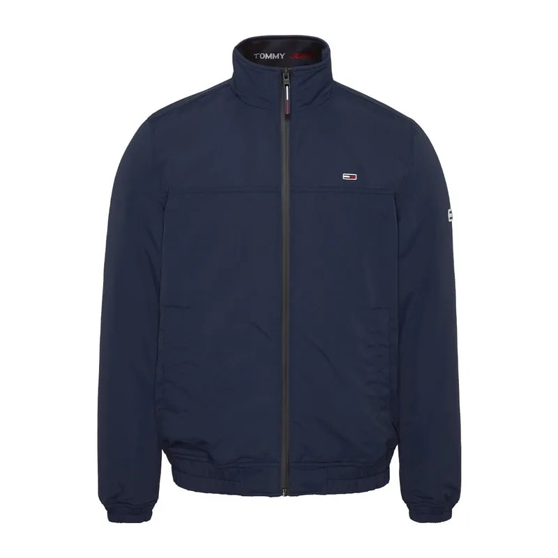 Jacket with a high collar