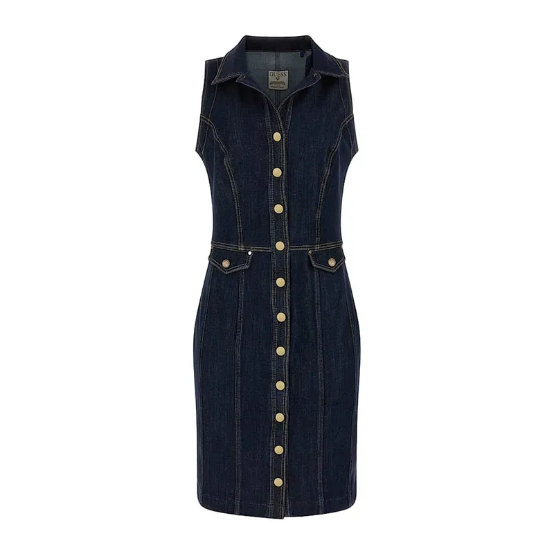 Fitted denim dress