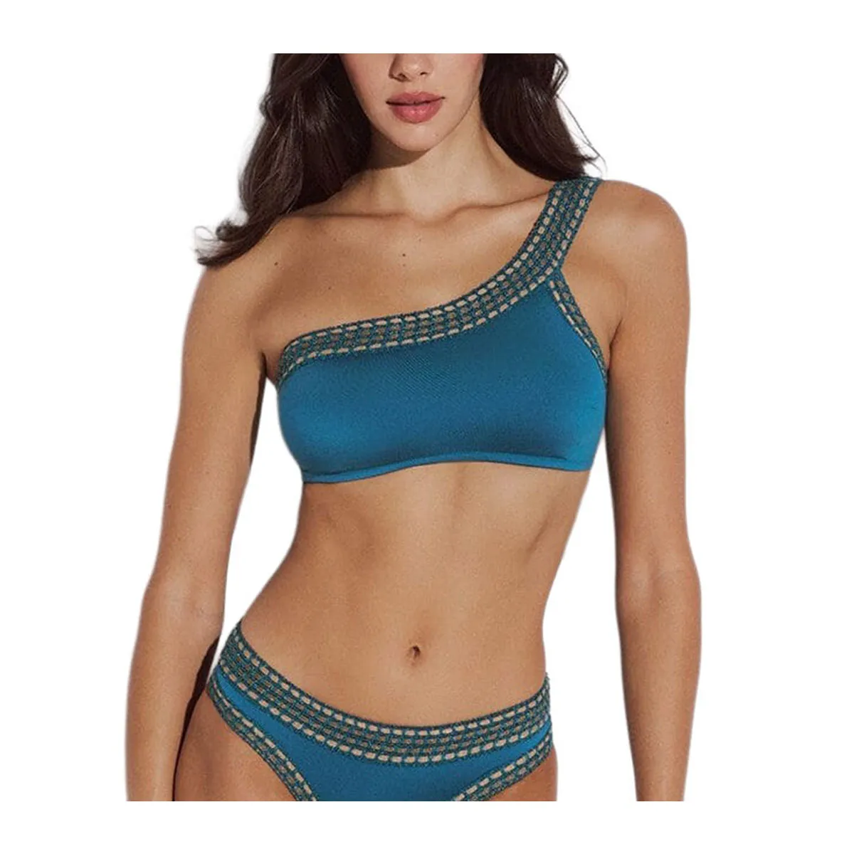 One-shoulder bikini top