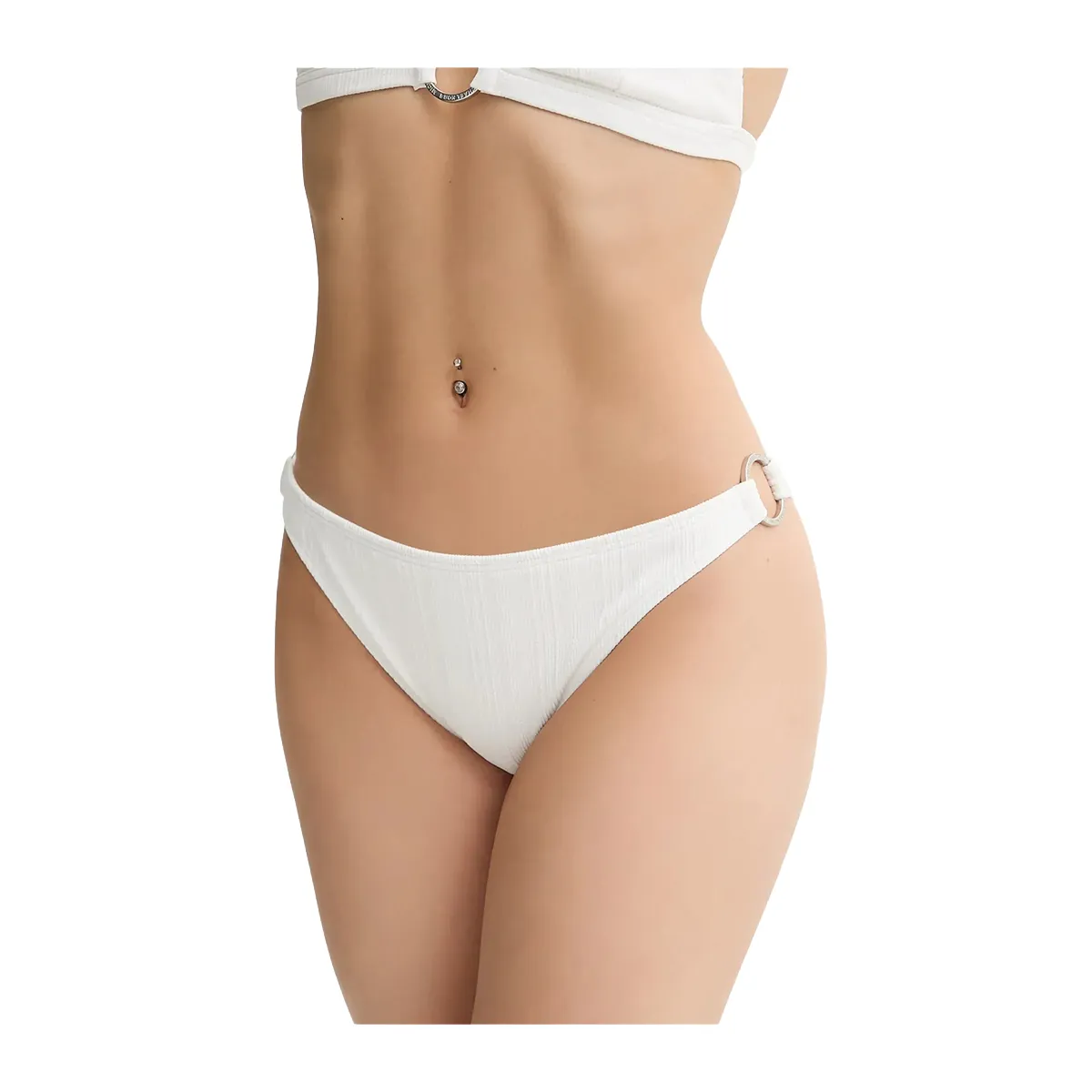 Bikini bottom with decorative rings