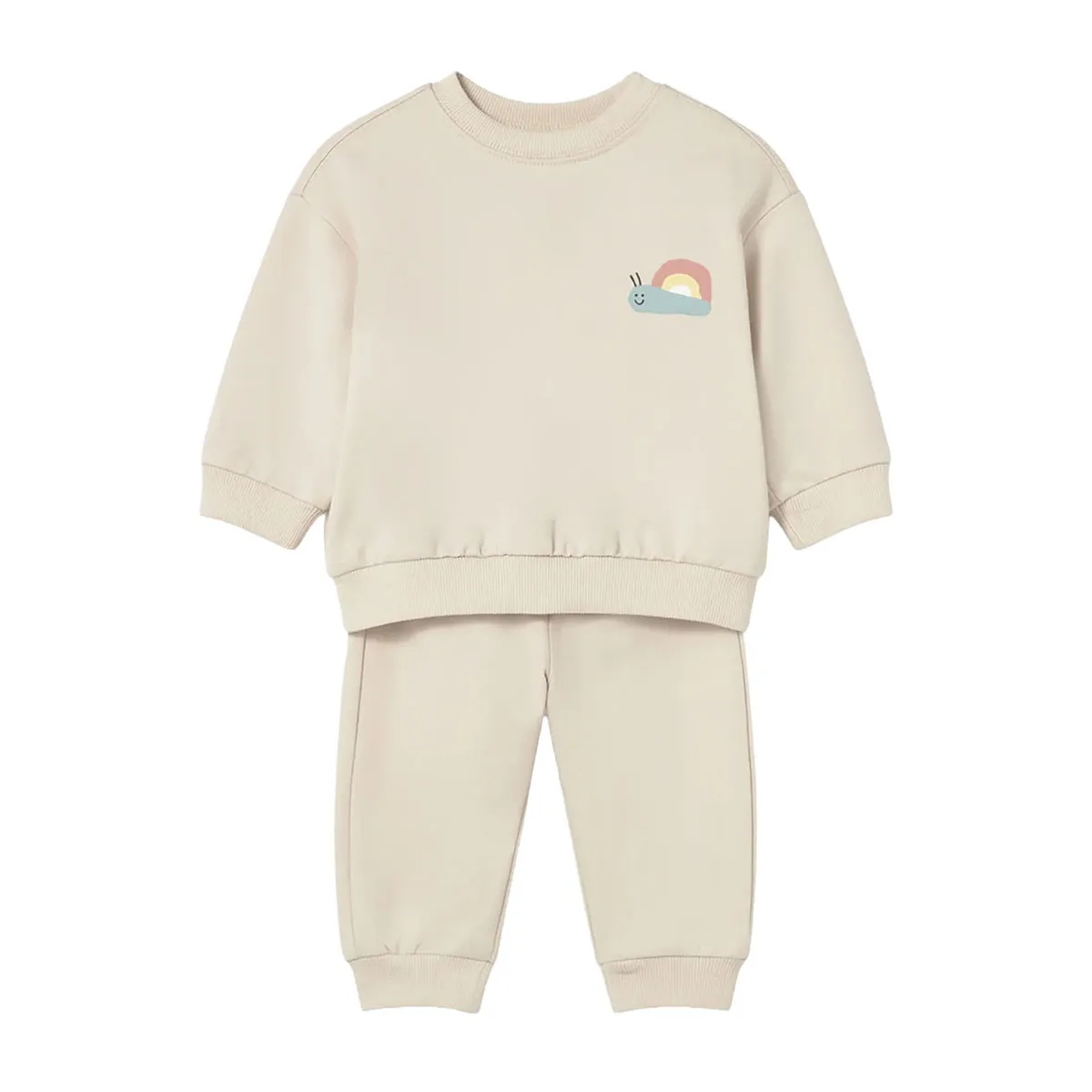 Baby sweatshirt and jumpsuit set