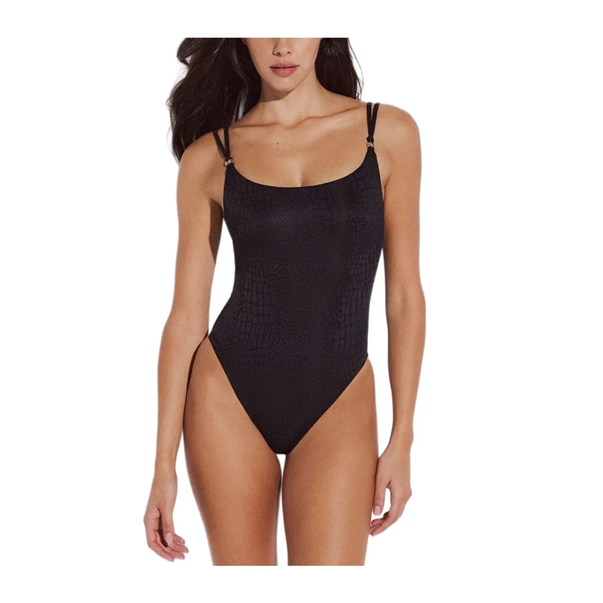 One-piece jacquard swimsuit