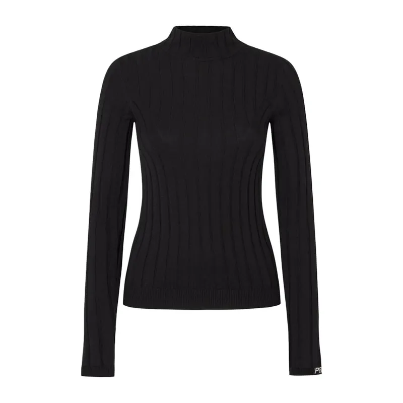 Knitted blouse with embossed stripes