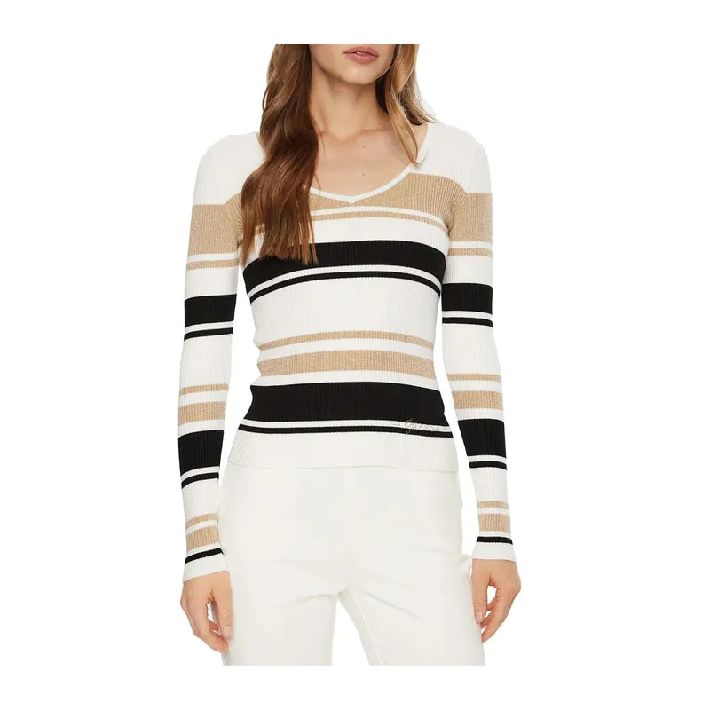 Striped knit sweater