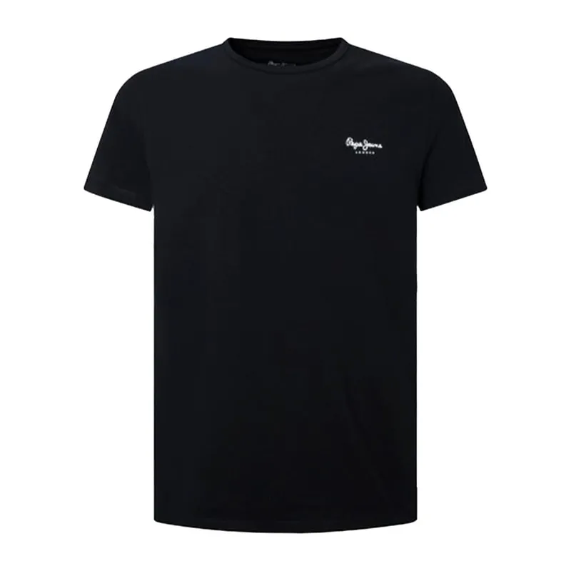 Short-sleeved blouse with a round neck
