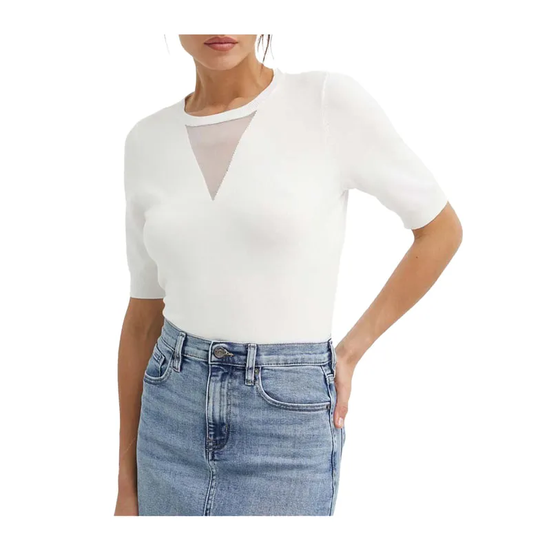Blouse with decorative insert