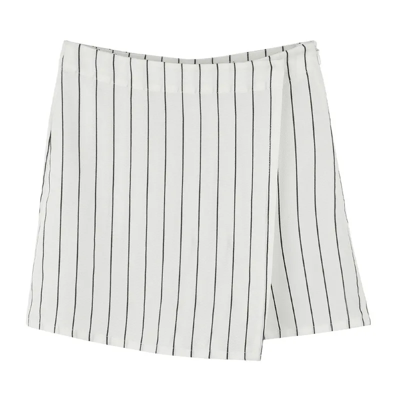 Striped Skirt Shorts