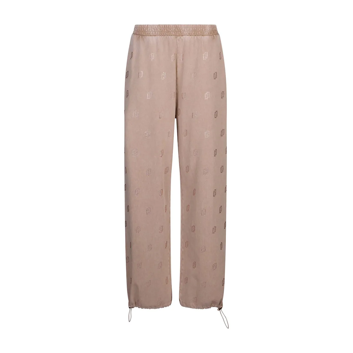 Jersey pants with rhinestones