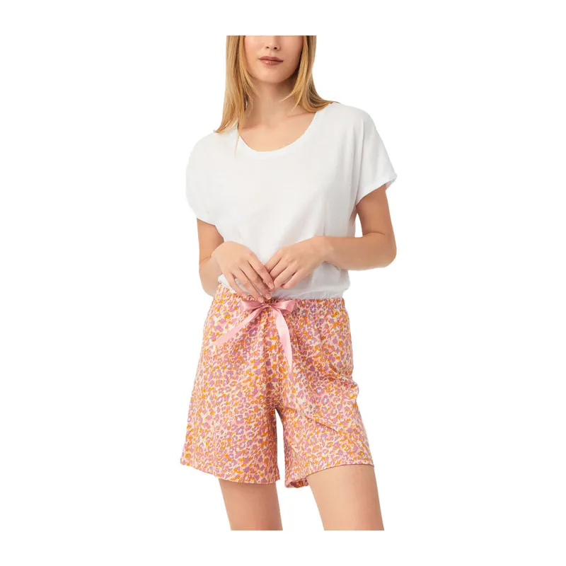 Printed pyjama long shorts