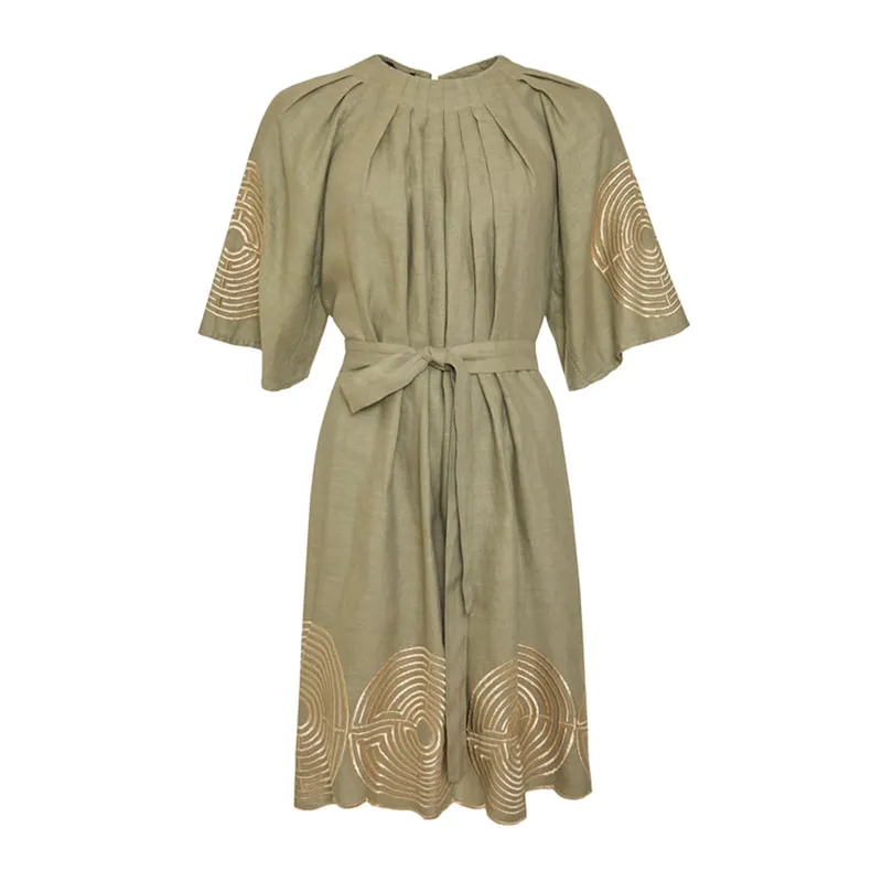 Dress with embroidered detail