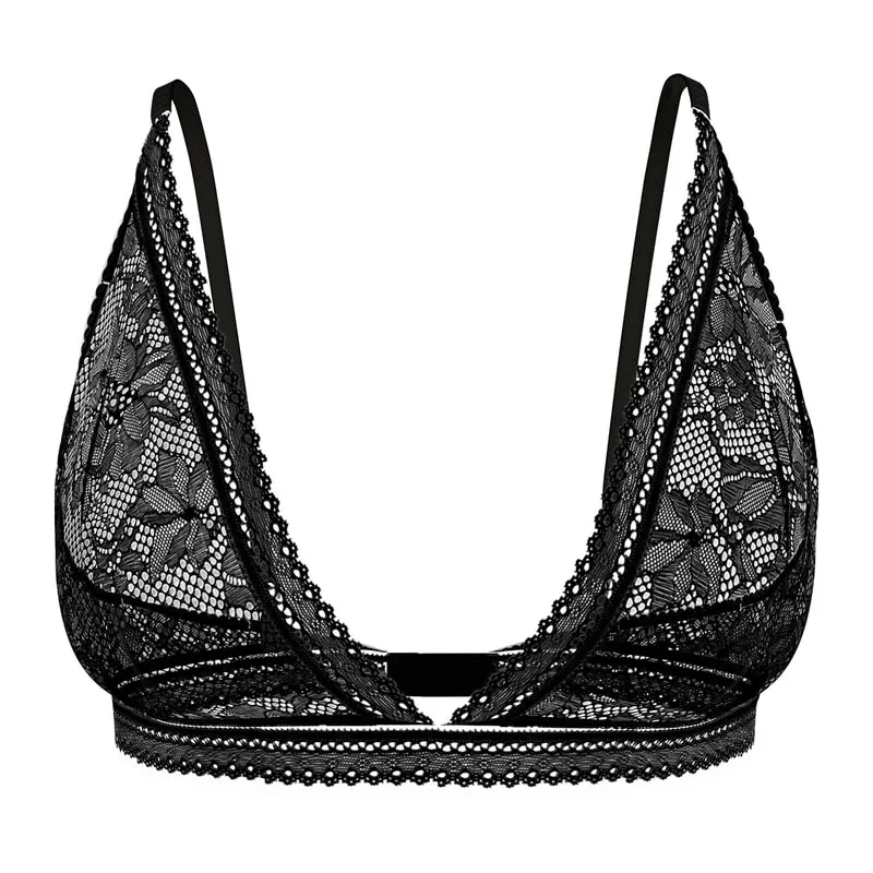 Lace triangle bra
