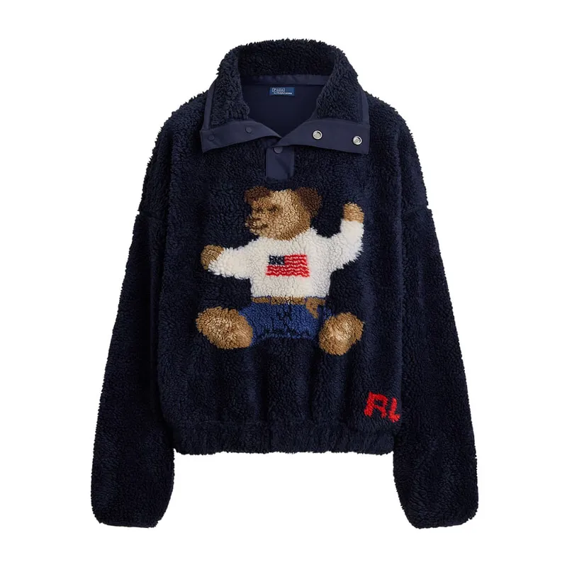 Φλις πουλόβερ με ψηλό πέλος