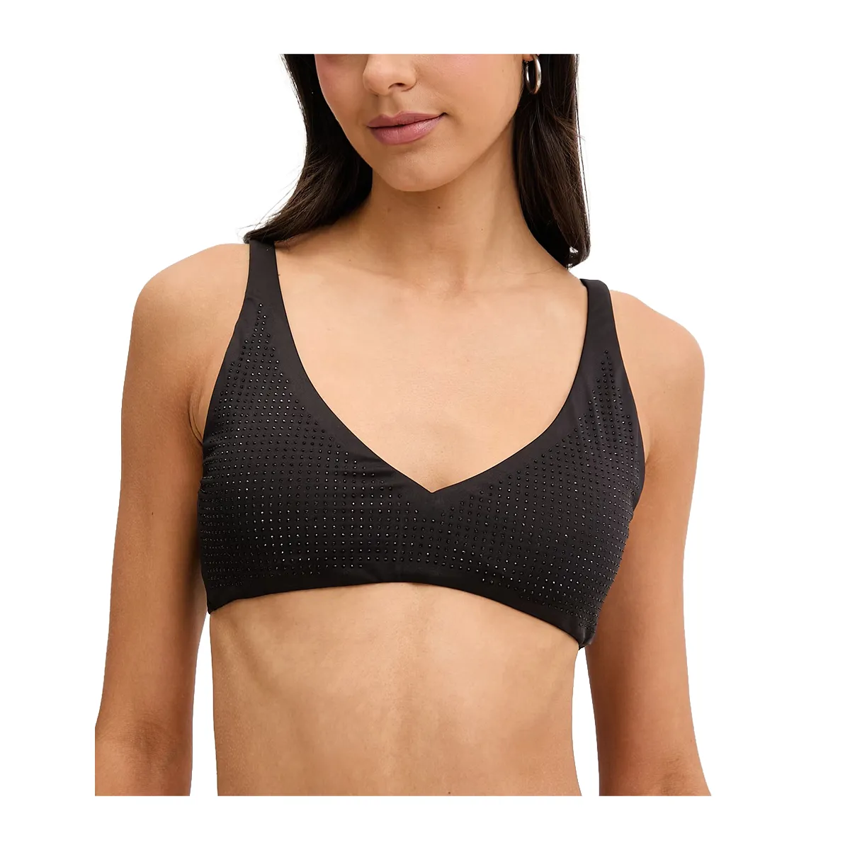 Bikini top with rhinestones