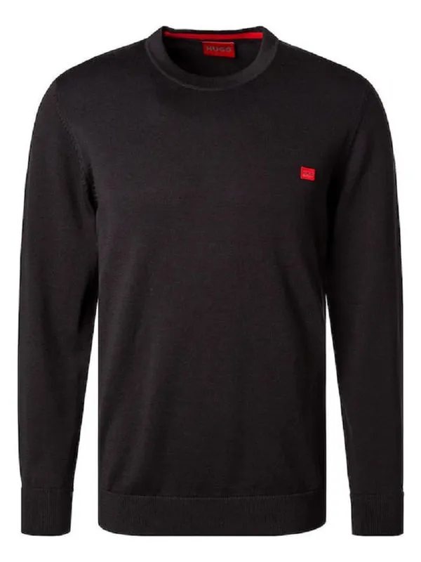 Red label and logo sweater