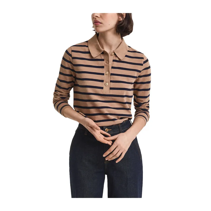 Polo shirt Pique with breton stripes