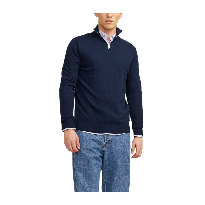 Sweater with small zipper
