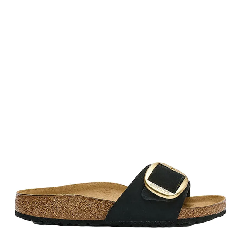 Womens leather sandal with large buckle