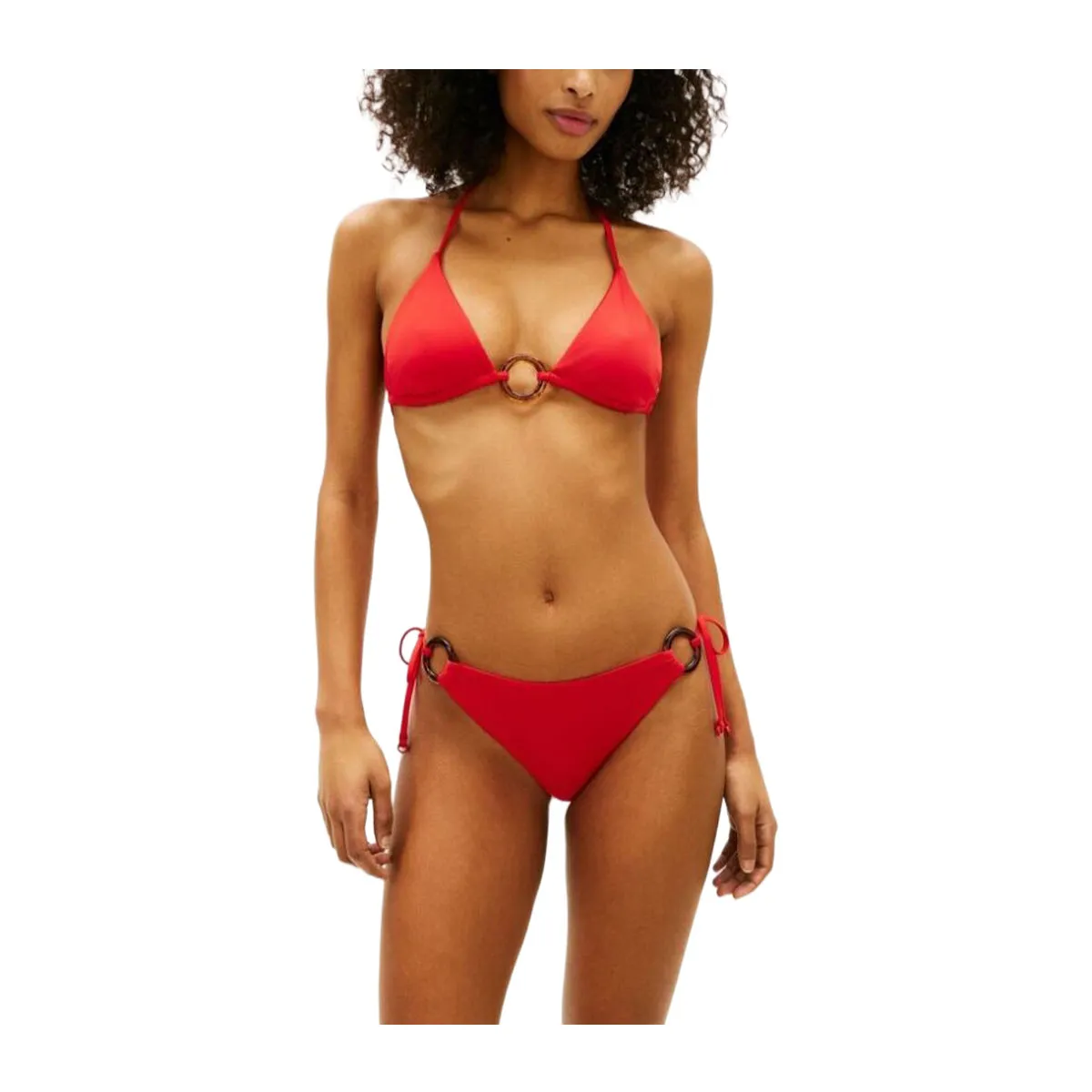 Bikini top with decorative hoop