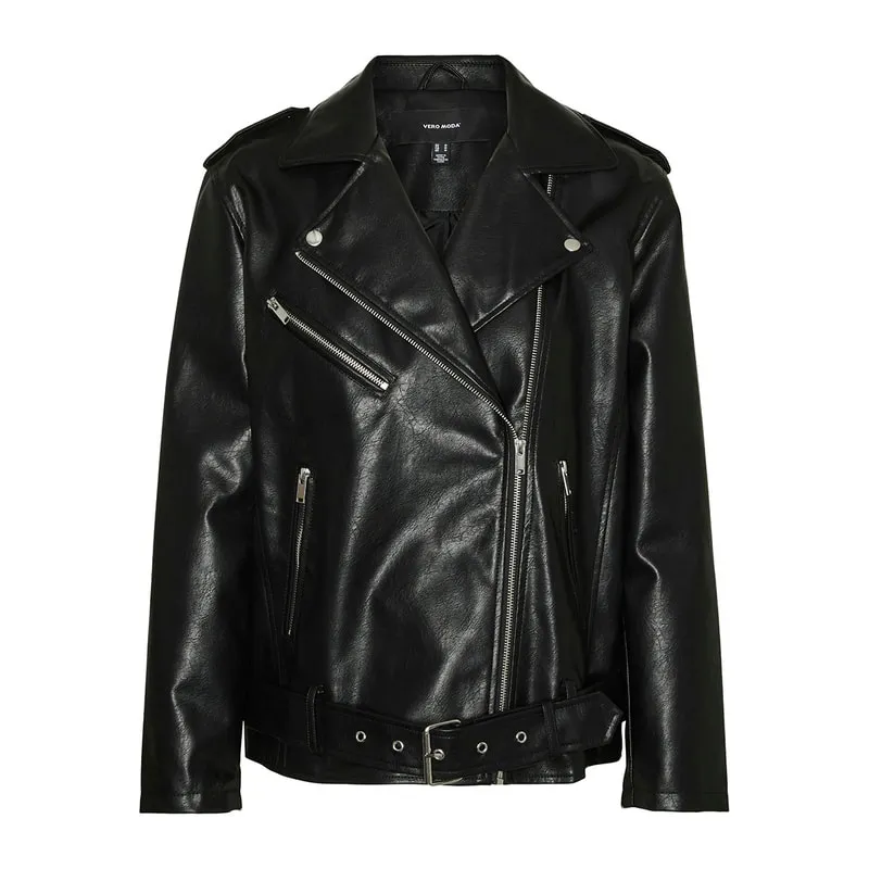 Synthetic leather jacket