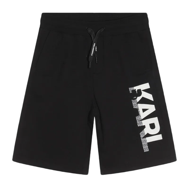 Bermuda shorts with linear logo