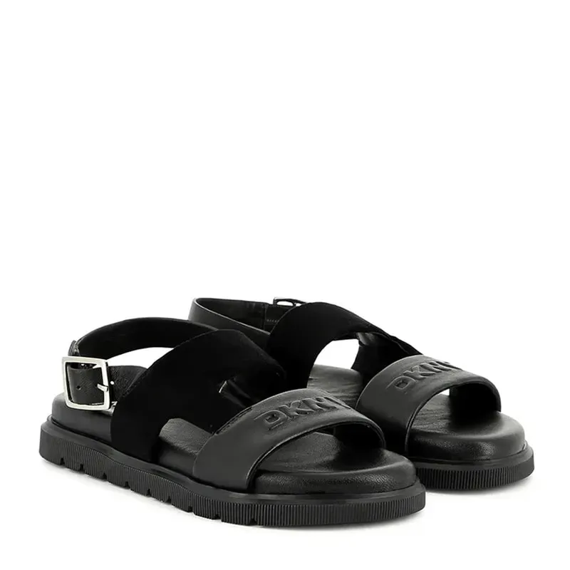 Sandals with embossed logo
