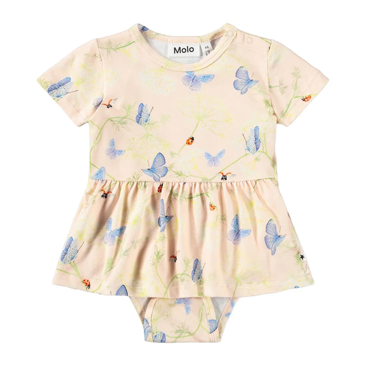 Baby bodysuit with ruffles