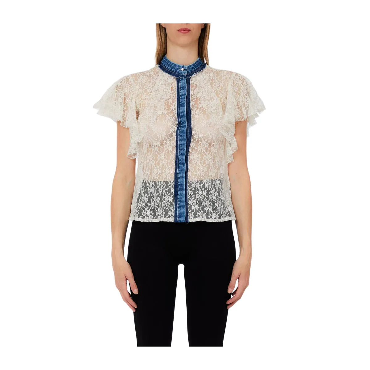 Shirt with lace