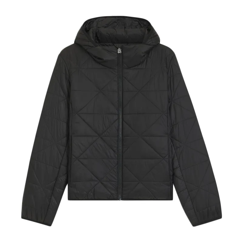 Water-repellent jacket with triangle quilting