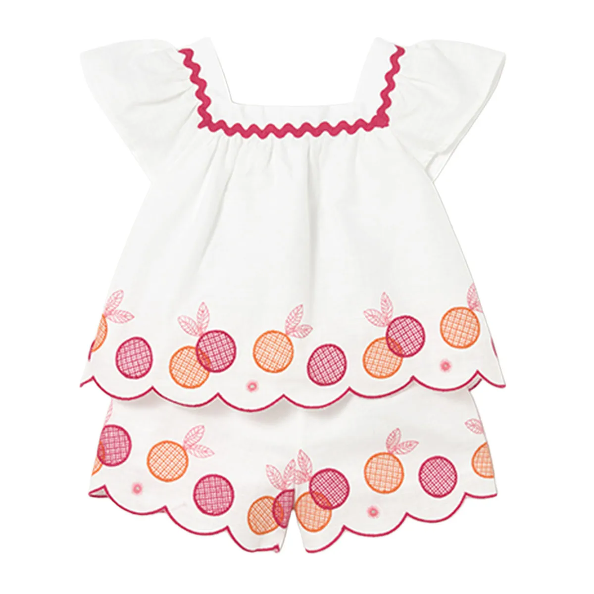 Embroidered baby set