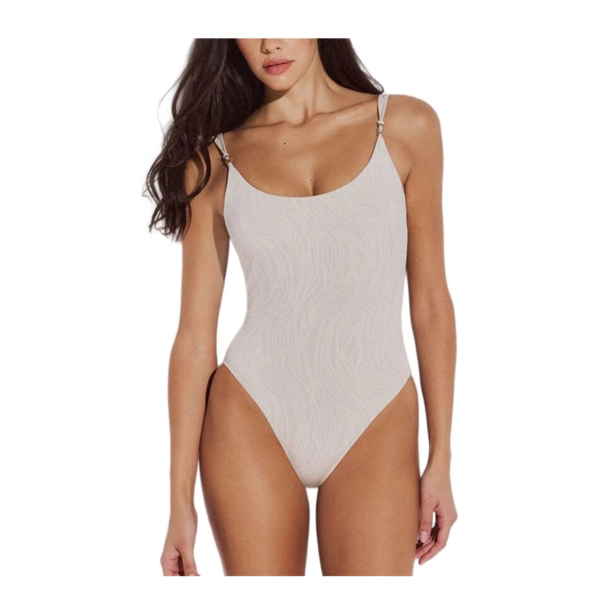 One-piece jacquard swimsuit